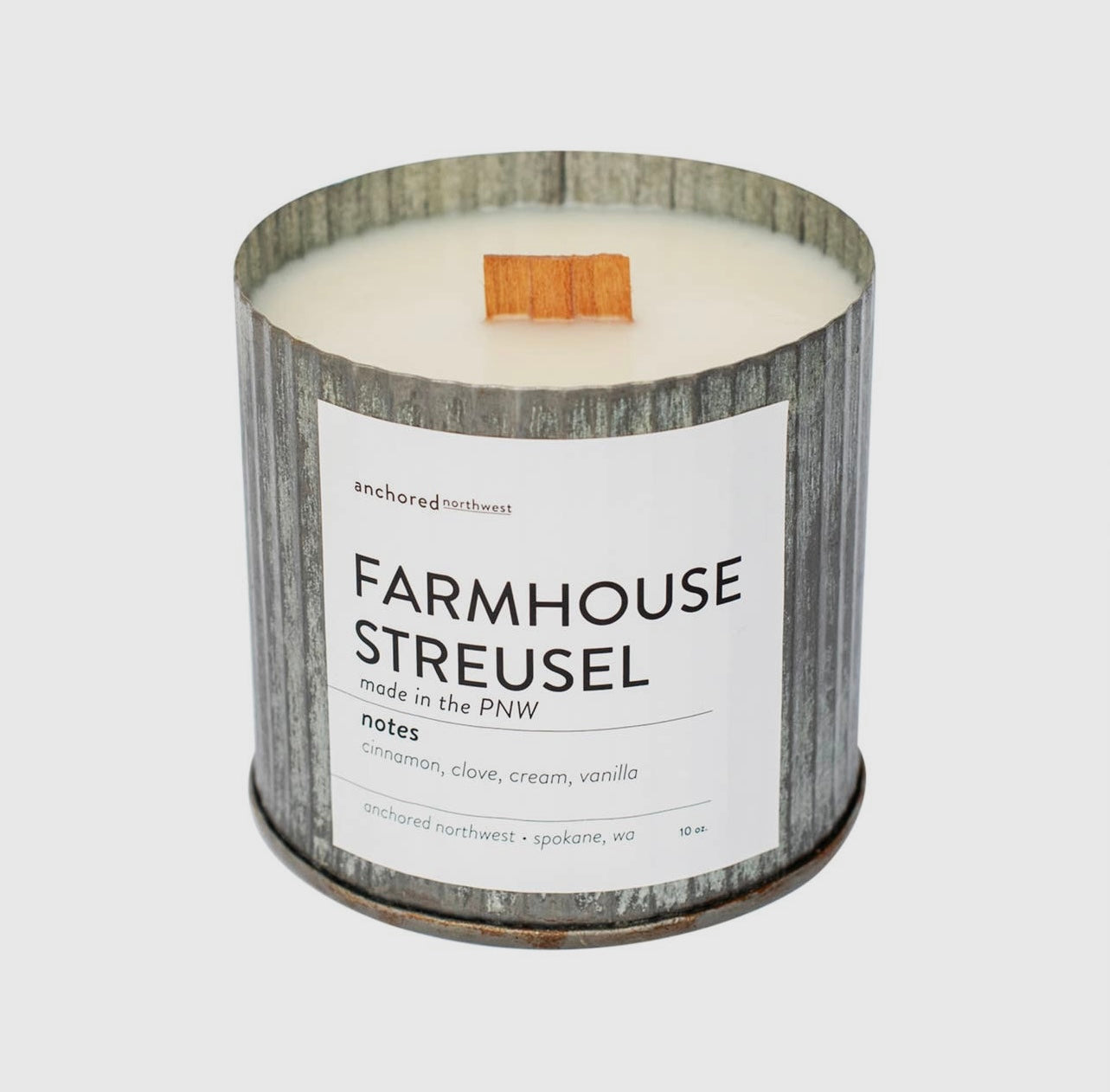 Farmhouse Streusel Wood Wick Soy Candle